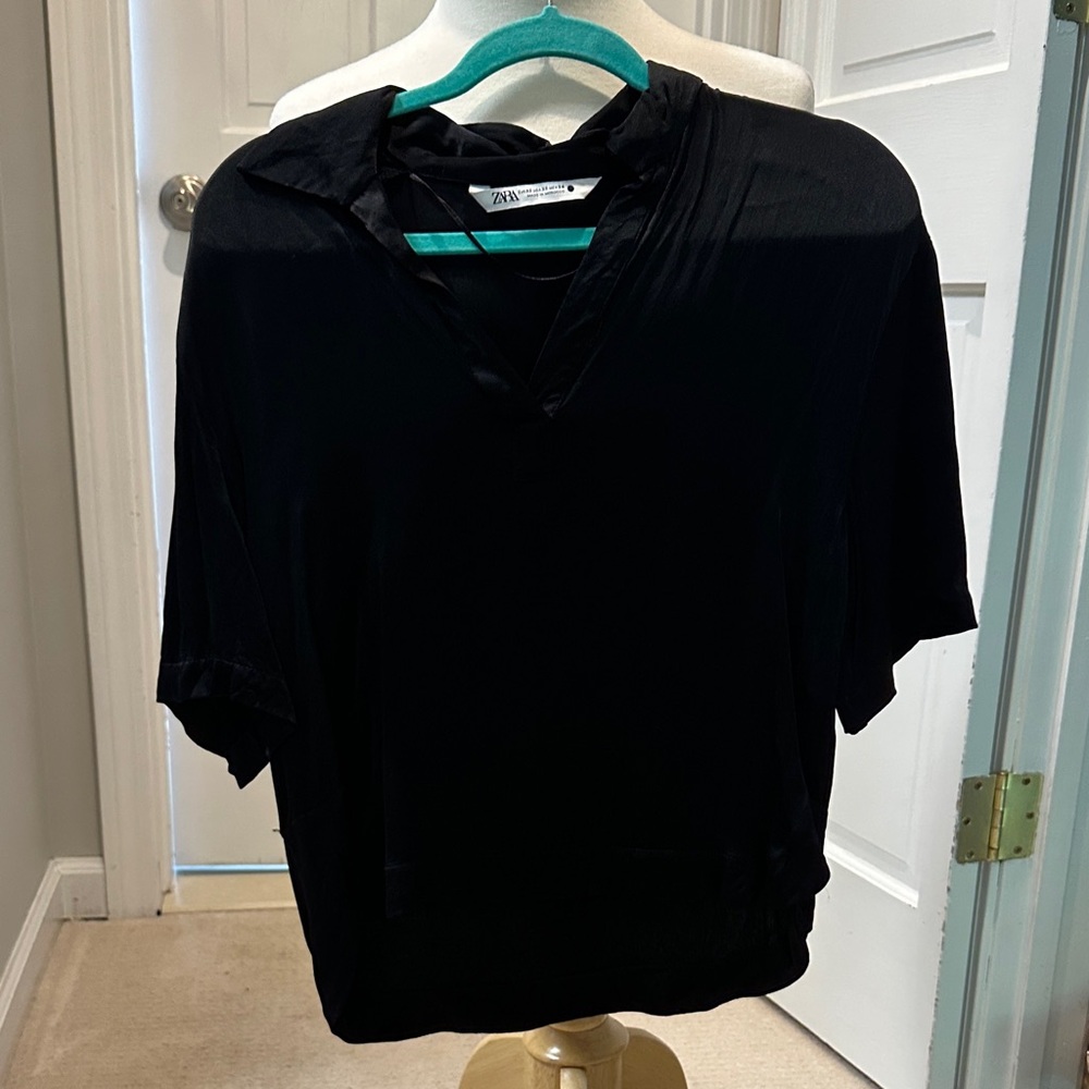 Zara Elegant Black Blouse